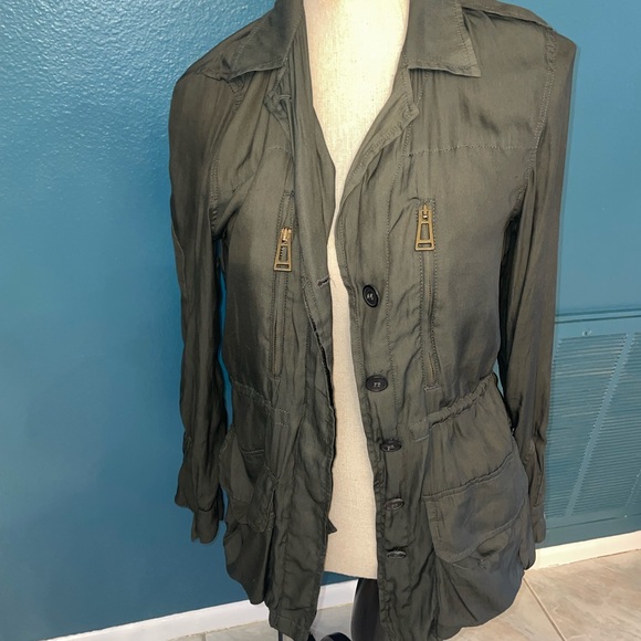 Jackets & Blazers - Womens Small Zara Basic Army Green Jacket